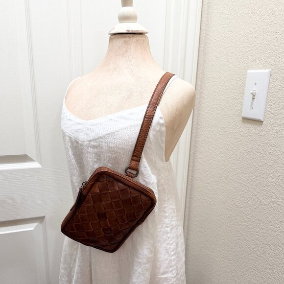 Vilenca Holland Leather Crossbody Bag Brown Phone Bag Adjustable Strap Boho - Picture 8 of 15